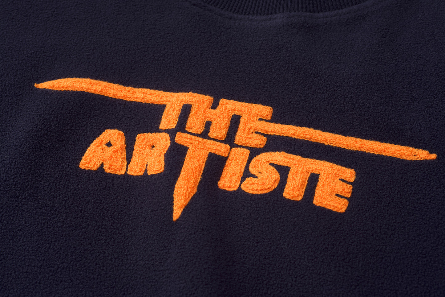 THE ARTISTE CREWNECK — NAVY / ORANGE