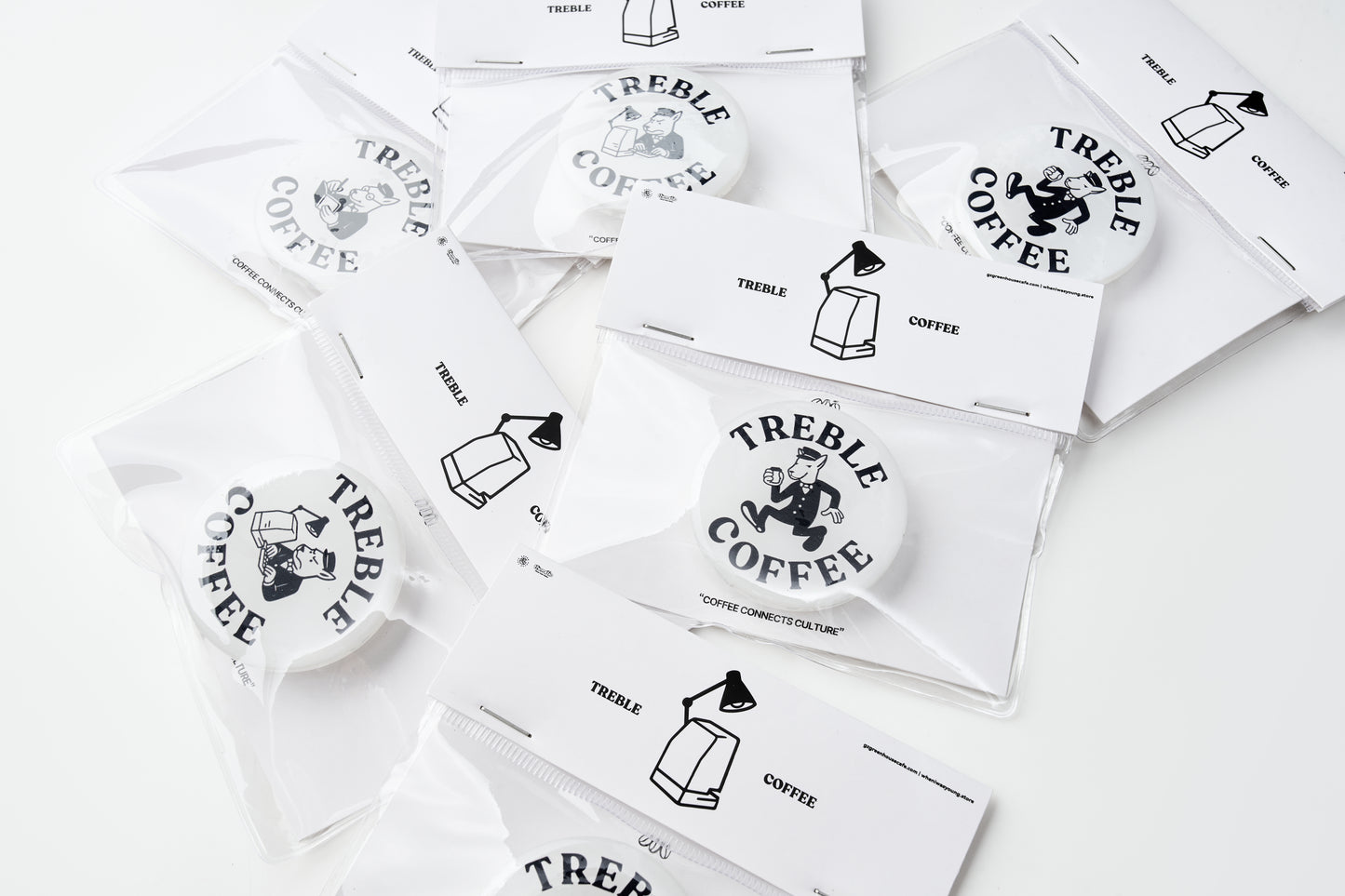 Buy 2 boxes of Treble Coffee and get a Treble Dog phone holder