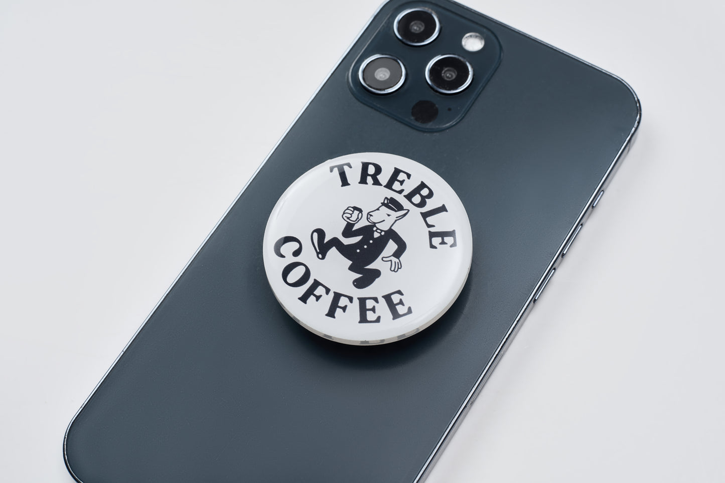 Buy 2 boxes of Treble Coffee and get a Treble Dog phone holder