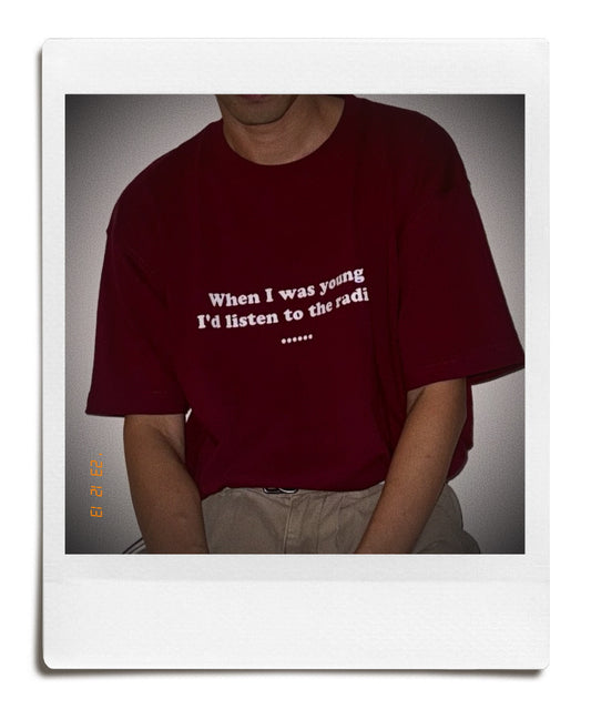 ★ TheRadio ～ WHEN I WAS YOUNG SLOGAN TEE（RED）★